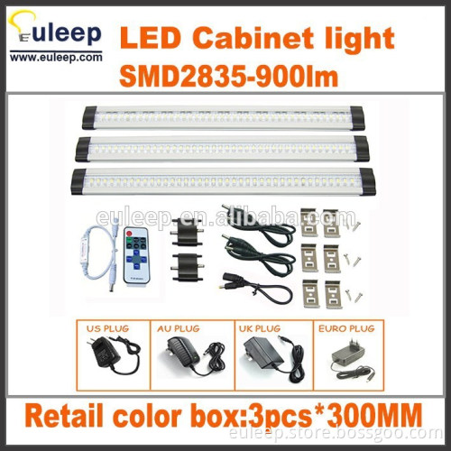 led under cabinet light with wireless switch RF remote control, dimmable under led cabinet light
